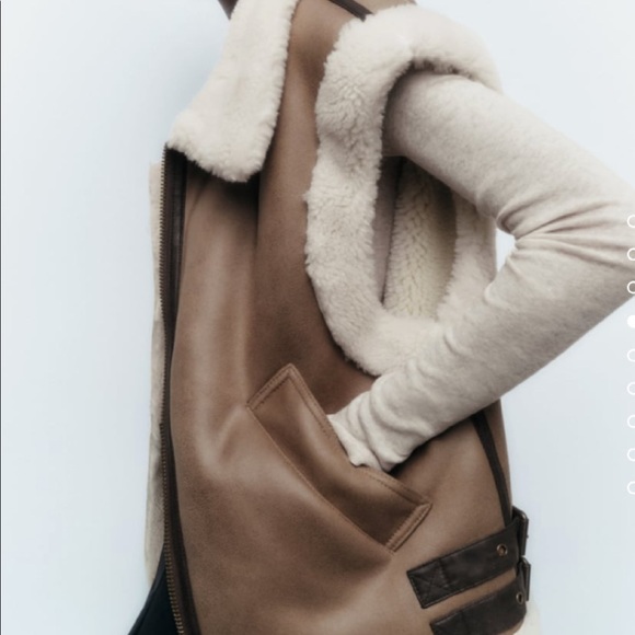 NWT Zara faux suede buckle vest. - Picture 7 of 9